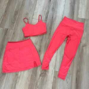 Beyond Yoga Spacedye Red Ash Heather Set